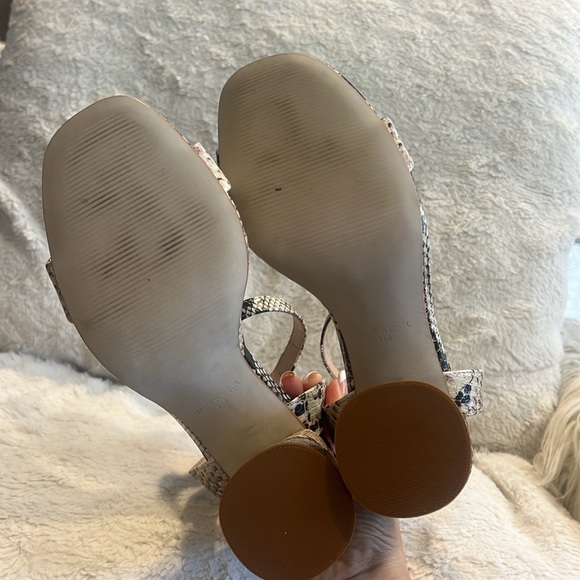 Steve Madden Snakeskin Block Heel Sandals - Picture 6 of 6